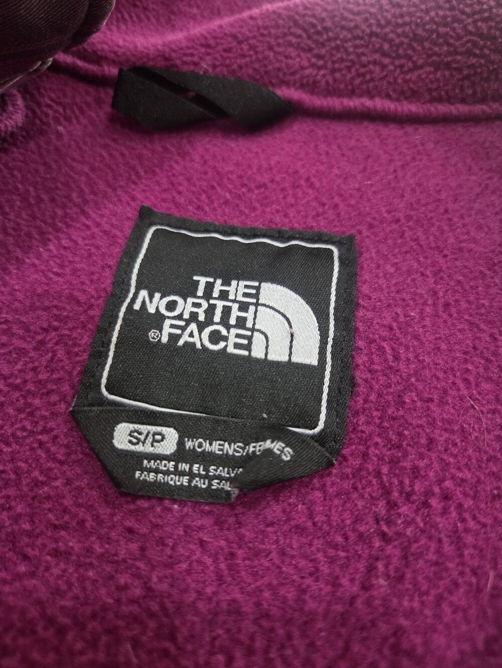 The North Face Magenta Fleece Jacket with Logo Patch Women's Sz.S - Picture 3 of 8